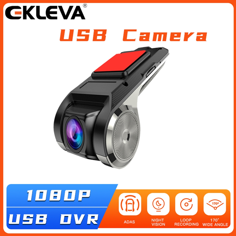 EKLEVA 1080P Android ADAS Dash Cam Xe DVR Dash Camera USB DVR Vòng Ghi Xe DashCam Phiên Bản Ban Đêm 