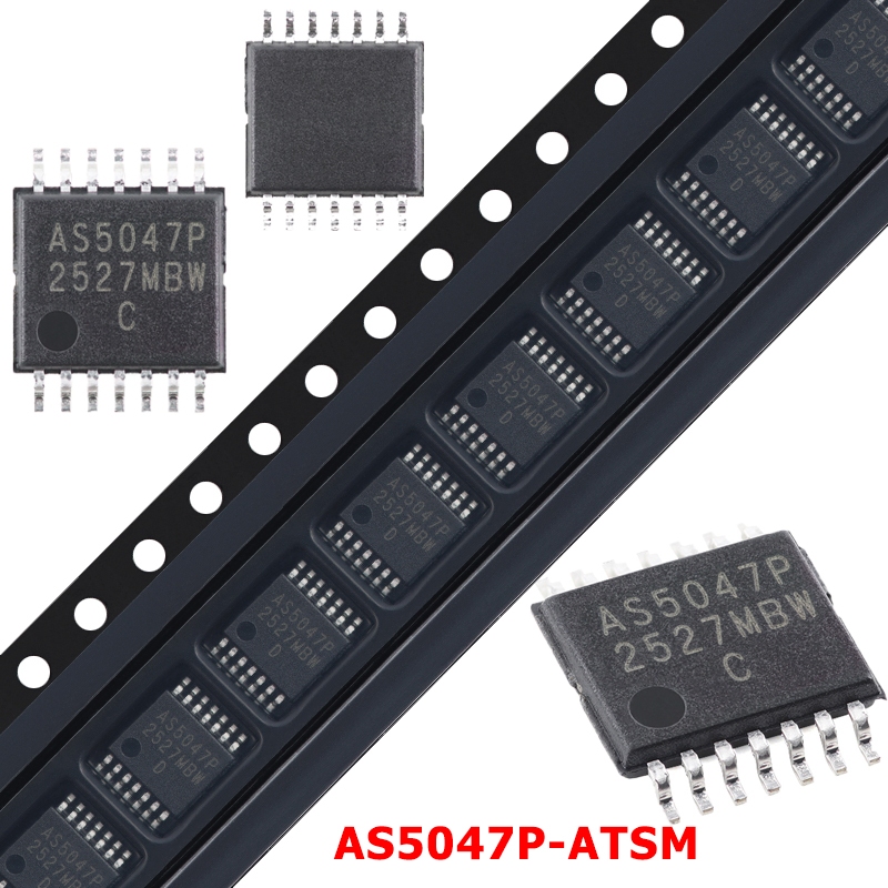 AS5047P-ATSM TSSOP-14 Bộ mã hóa cảm biến vị trí quay từ tính IC Chip Đo góc Đầu ra PWM SPI Mô-đun tố