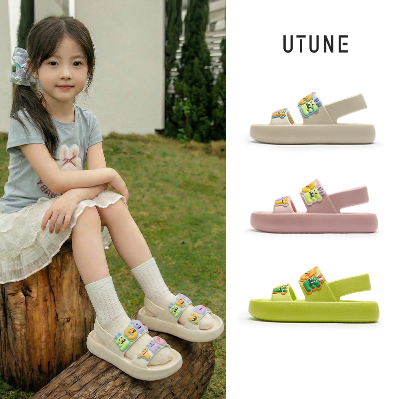 UTUNE Sandal Trẻ Em Đế EVA Mềm Nhẹ Êm Chân Hoạt Hình Dễ Thương Chống Nước Chống Trượt Đi Biển Ngoài 