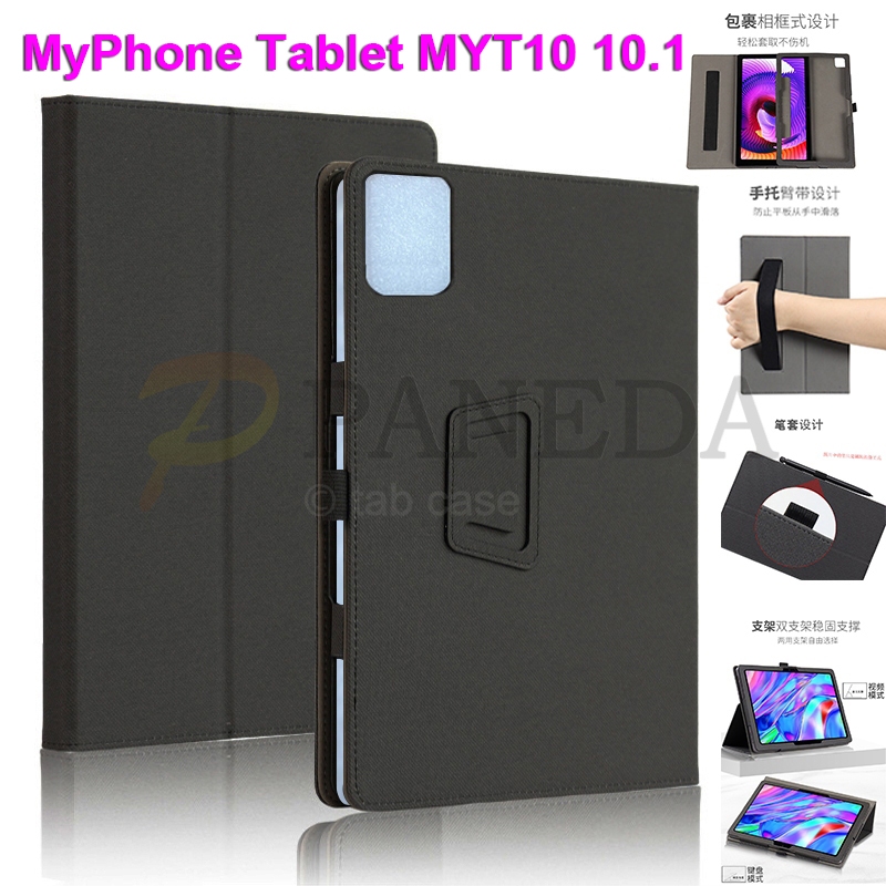 Ốp Lưng Đa Năng Cho MyPhone Máy Tính Bảng MyPhone Tablet MYT10 10.1 Hỗ Trợ Tay Đứng Vải Dệt Da PU Bả