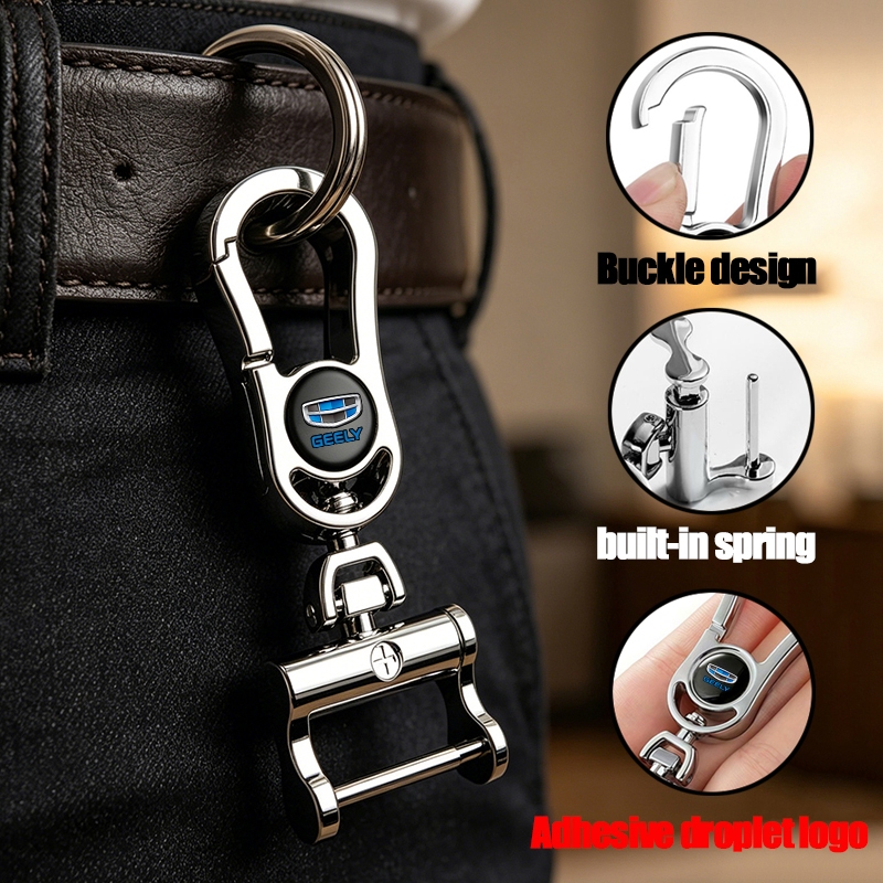 Móc khóa xe hơi bằng thép không gỉ sáng tạo được cá nhân hóa cho Geely MK LC Emgrand GC6 GC9