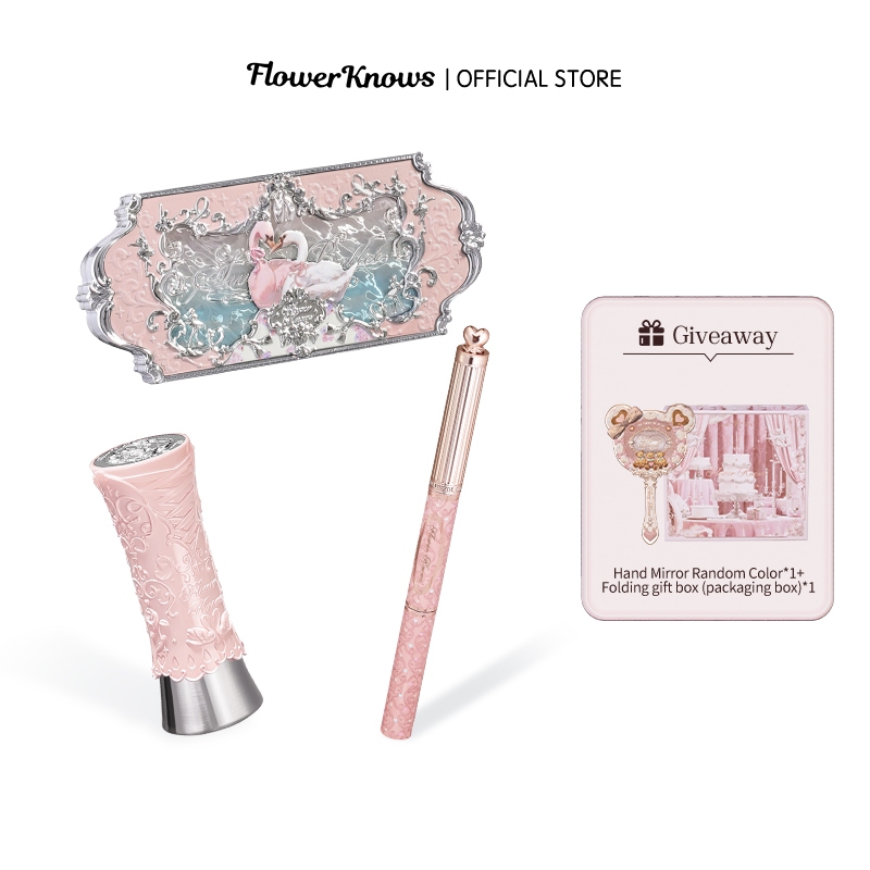 Set Mỹ Phẩm Flower Knows Swan Ballet / Bunny Garden – Son Môi & Bảng Phấn Mắt