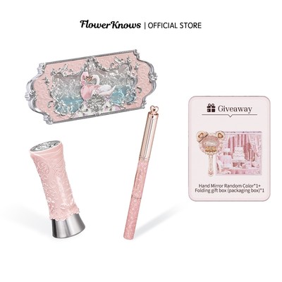 Set Mỹ Phẩm Flower Knows Swan Ballet / Bunny Garden – Son Môi & Bảng Phấn Mắt