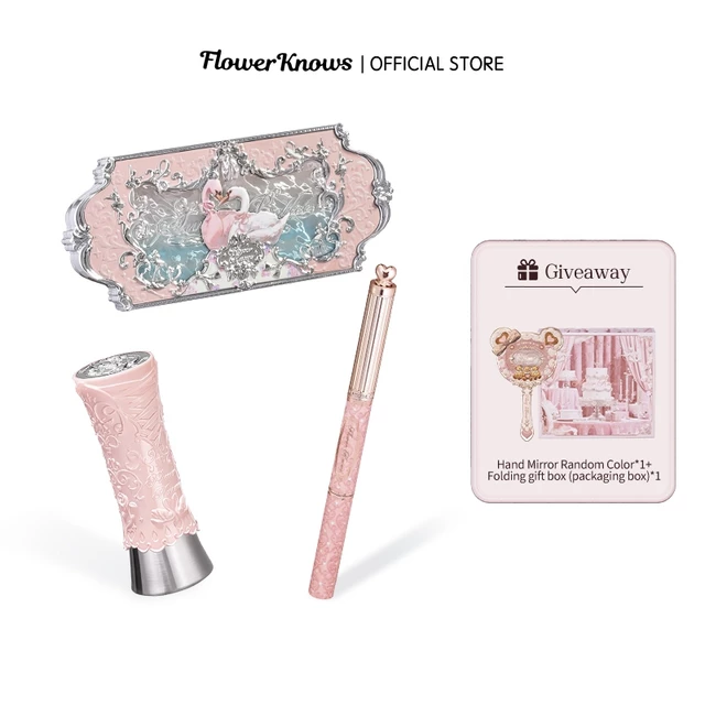 Set Mỹ Phẩm Flower Knows Swan Ballet / Bunny Garden – Son Môi & Bảng Phấn Mắt