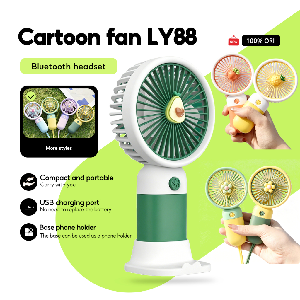 Quạt Mini Cầm Tay Kawaii, Thiết Kế Hoa / Trái Cây Dễ Thương, Quạt Để Bàn Di Động Sạc USB, Đế Có Thể Tháo Rời & Chức Năng Đế Điện Thoại, Quạt Kích Thước Bỏ Túi Cho Học Sinh, Văn Phòng & Du Lịch | BigBuy360 - bigbuy360.vn