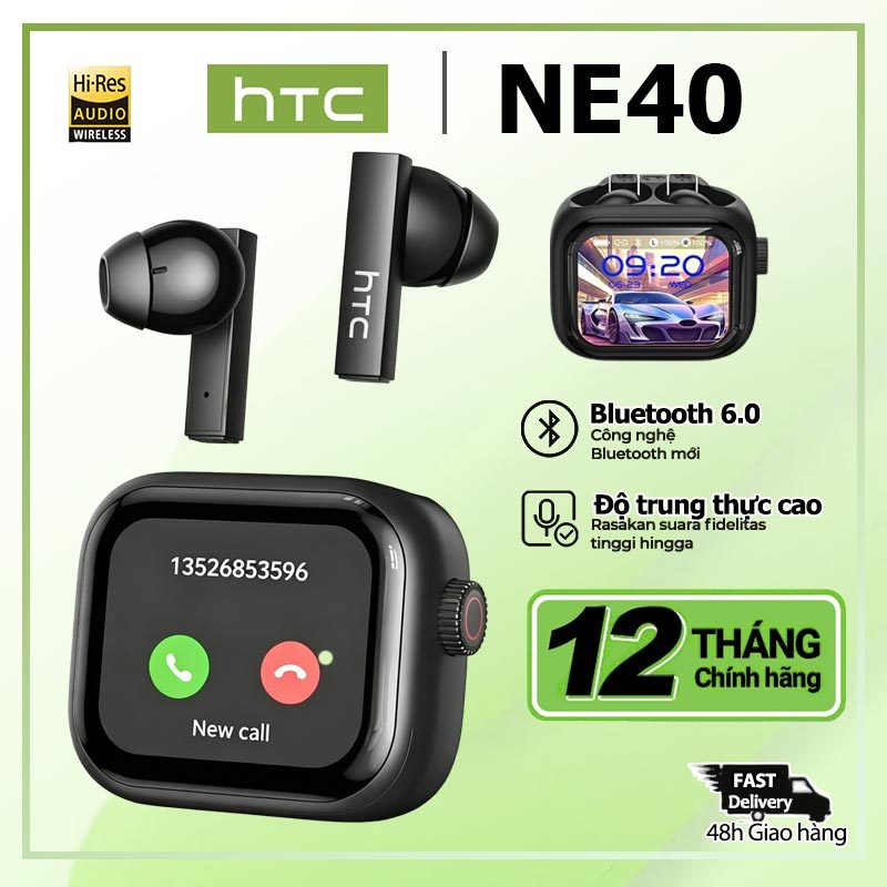 HTC NE40 Tính năng dịch phụ đề AI Tai nghe dịch AI Tai nghe màn hình cảm ứng LED Chống ồn chủ động A