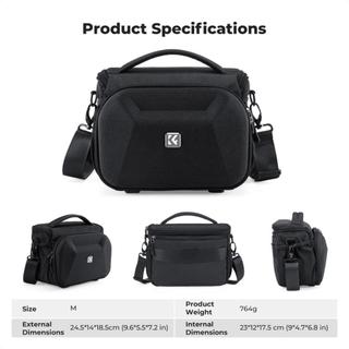 Túi đeo máy ảnh K & F Concept, Túi đeo chéo chống nước truy cập nhanh cho máy ảnh DSLR / Mirrorless, có vỏ cứng & giá đỡ ba chân, Size S / M