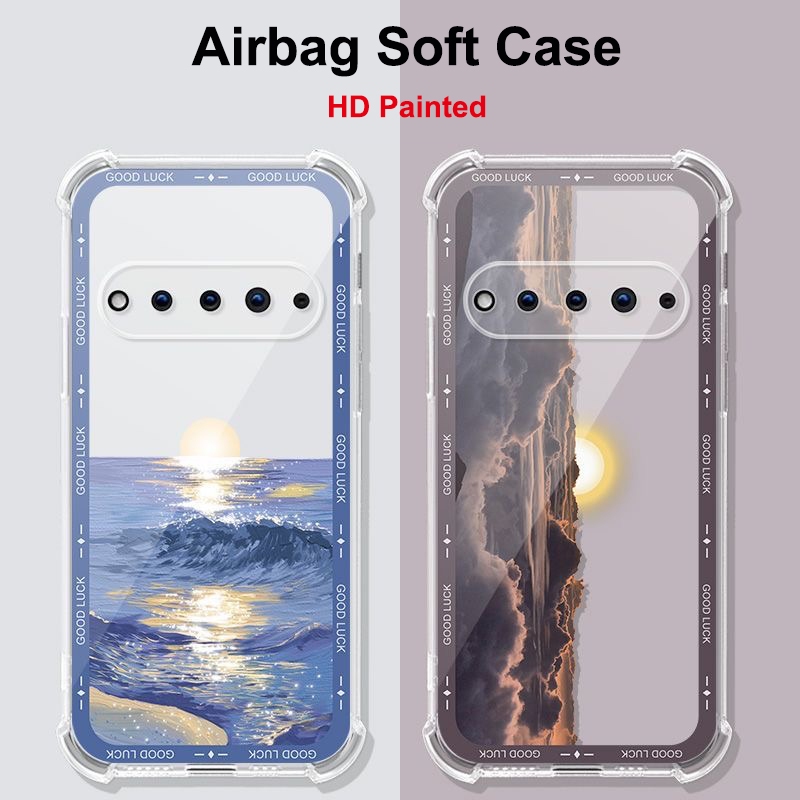 Dành Cho Điện Thoại AI Tự Nhiên Vỏ Pha Lê Cho Tự Nhiên AIPhone wifi HD Sơn Túi Khí 360 Bảo Vệ Mờ Mặt