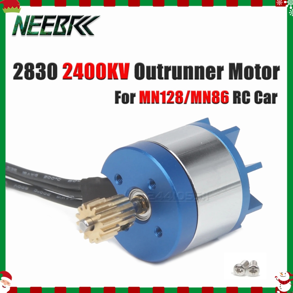 NEEBRC 2830 2400KV Động cơ bánh xích Outrunner không chổi than 14T Gear cho 1 / 12 RC Off Road Car M