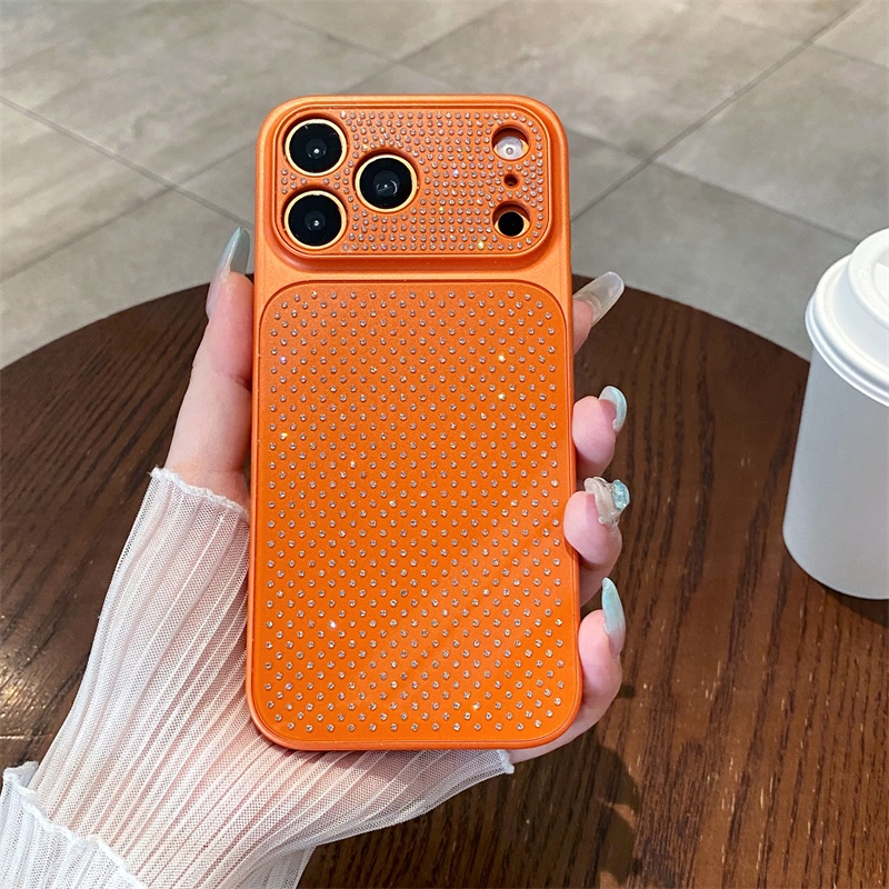 Ốp điện thoại sang trọng Full Diamond iPhone17promax Lens Diamond 17pro 16 15 14 13Pro Max Vỏ kim cư
