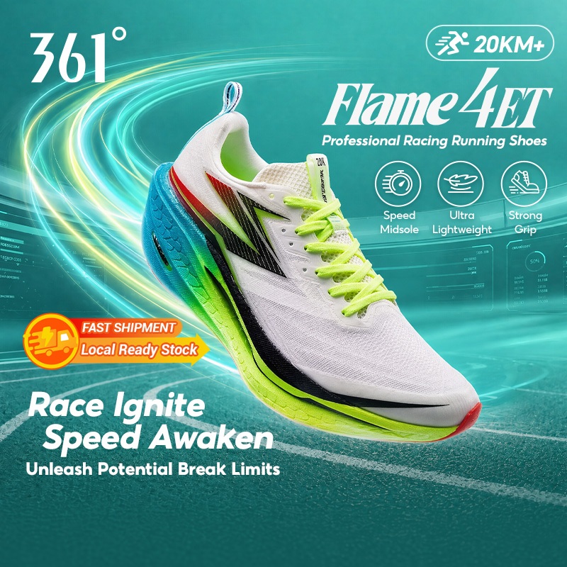 [Phát hành ngày 12.27] Giày chạy bộ nam nữ 361 độ Flame 4 ET thoáng khí chống trượt bền 672612223