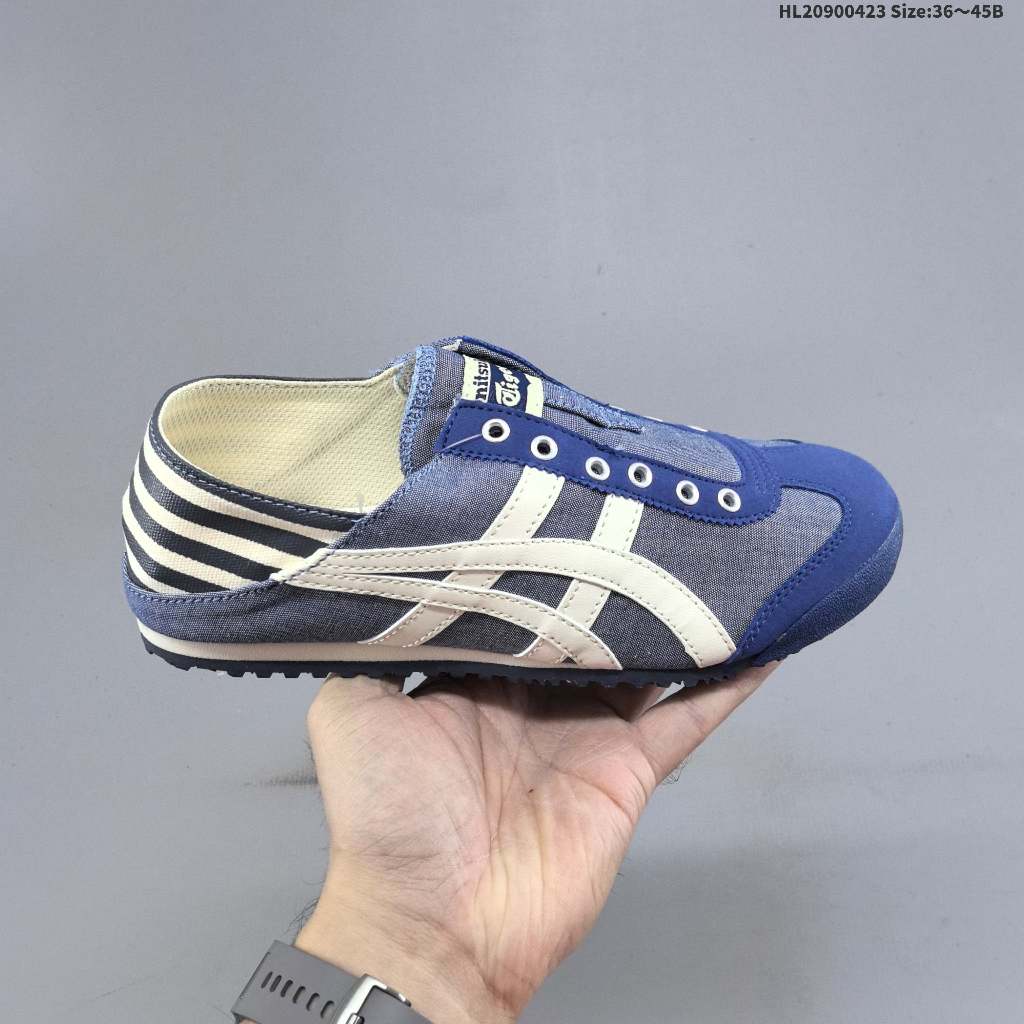 Onitsuka Tiger MEXICO 66 Paraty Slip On Classic Giày vải thông thường màu xanh