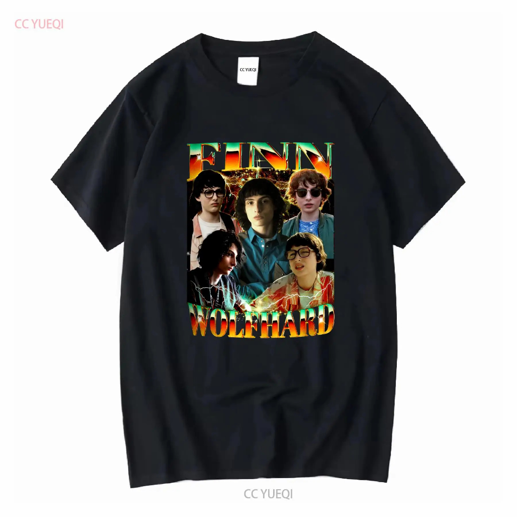 Finn Wolfhard Retro Poster Hình Áo Thun Cotton Dành Cho Nam Và Nữ