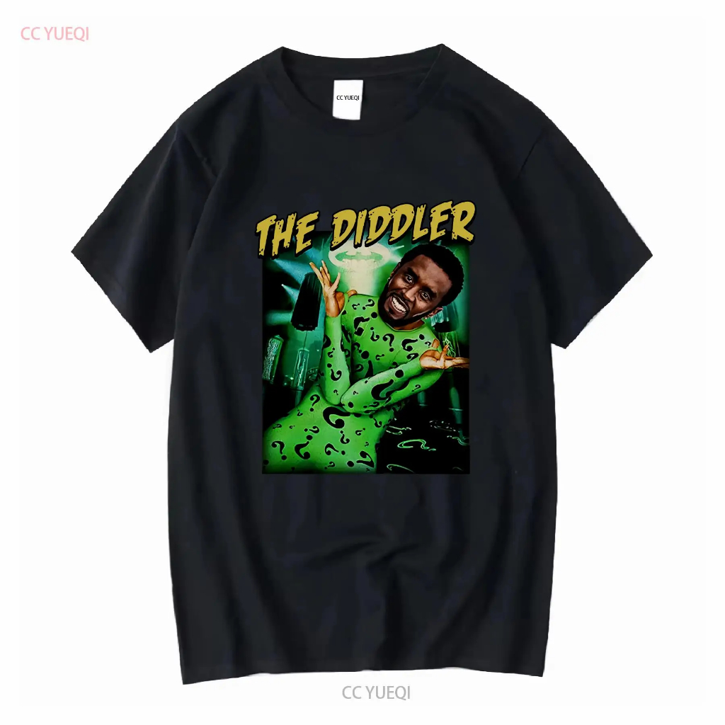 Áo thun cotton in hình Diddy Riddler, phù hợp cho người yêu thích meme châu Âu và Mỹ, dành cho cả na