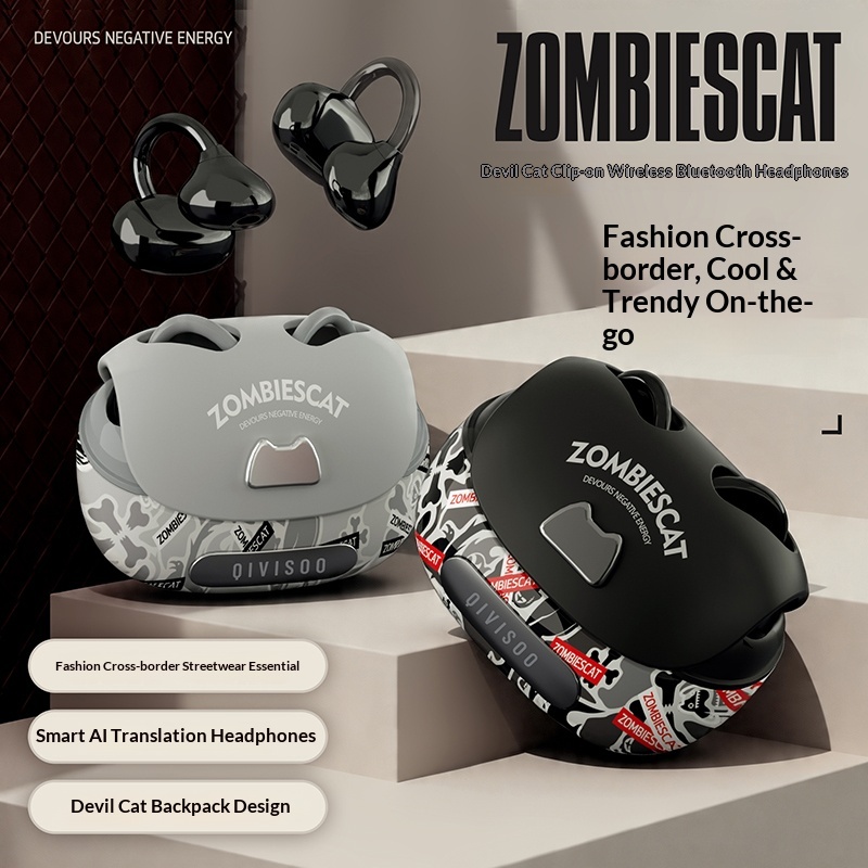 Tai nghe không dây ZOMBIESCAT B23 B23 TWS với dịch thuật AI, nghe nhạc HiFi 30H, độ trễ thấp, dành c