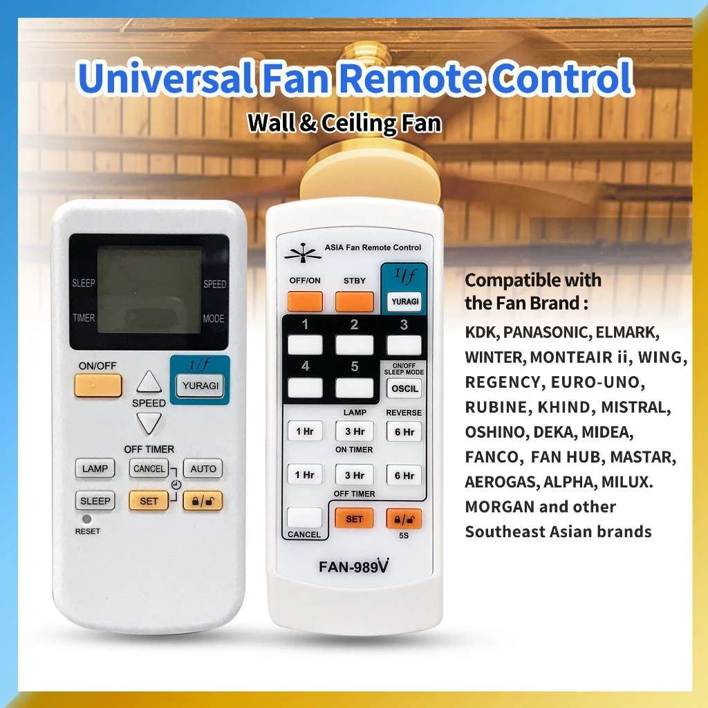 MIDEA Quạt trần treo tường Điều khiển từ xa Tương thích với KDK PANASONIC FANCO WING MIIDEA ELMAK MI