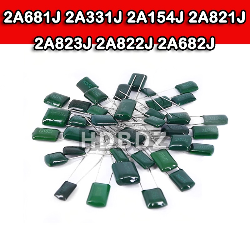 50PCS 2A681J 2A331J 2A154J 2A821J 2A823J 2A822J 2A682J Tụ Điện Polyester IC