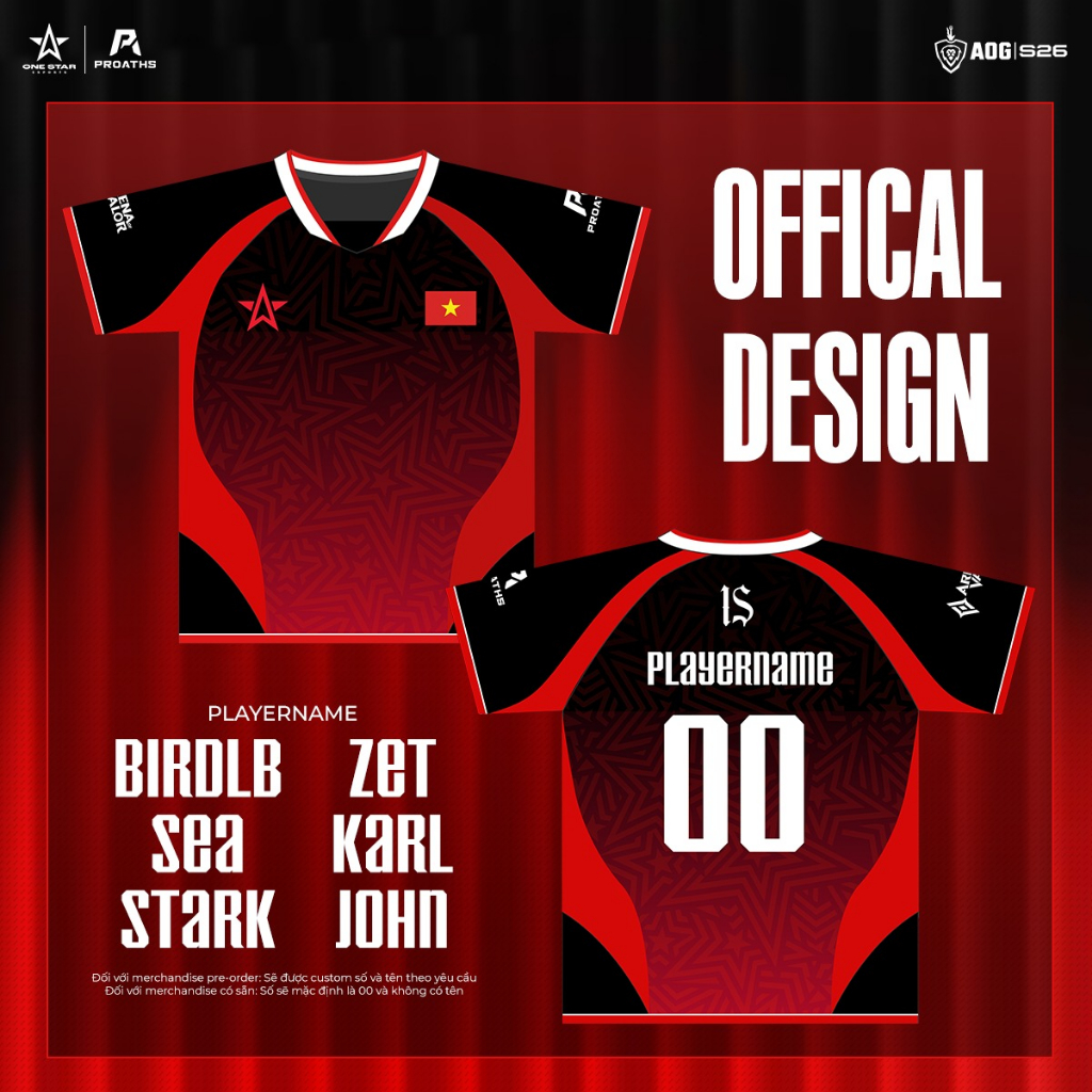 2026 Spring One Star Esports Thiết kế mới Jersey