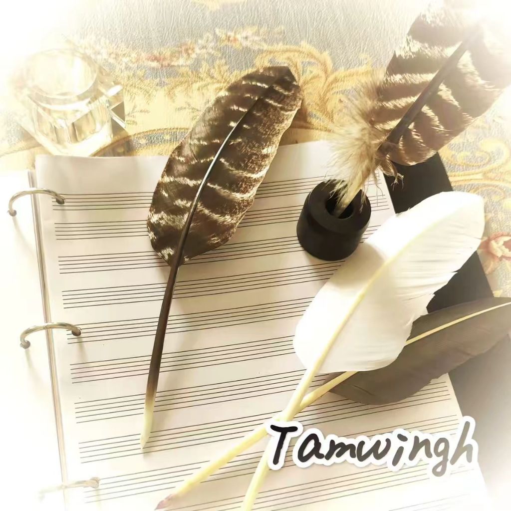 Tamwingh Handmade Feather Pen Retro Goose Feather Pen Feather Pen Feather Pen