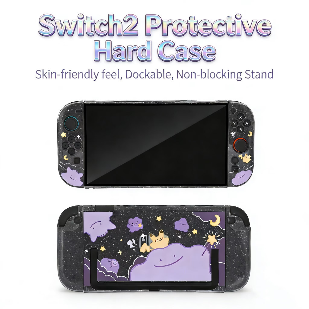 Ốp Cứng Bảo Vệ Cho Nintendo Switch 2 2025, Vỏ Bảo Vệ Pokemon Ditto Pokopia Cho Nintendo Switch 2, Vỏ