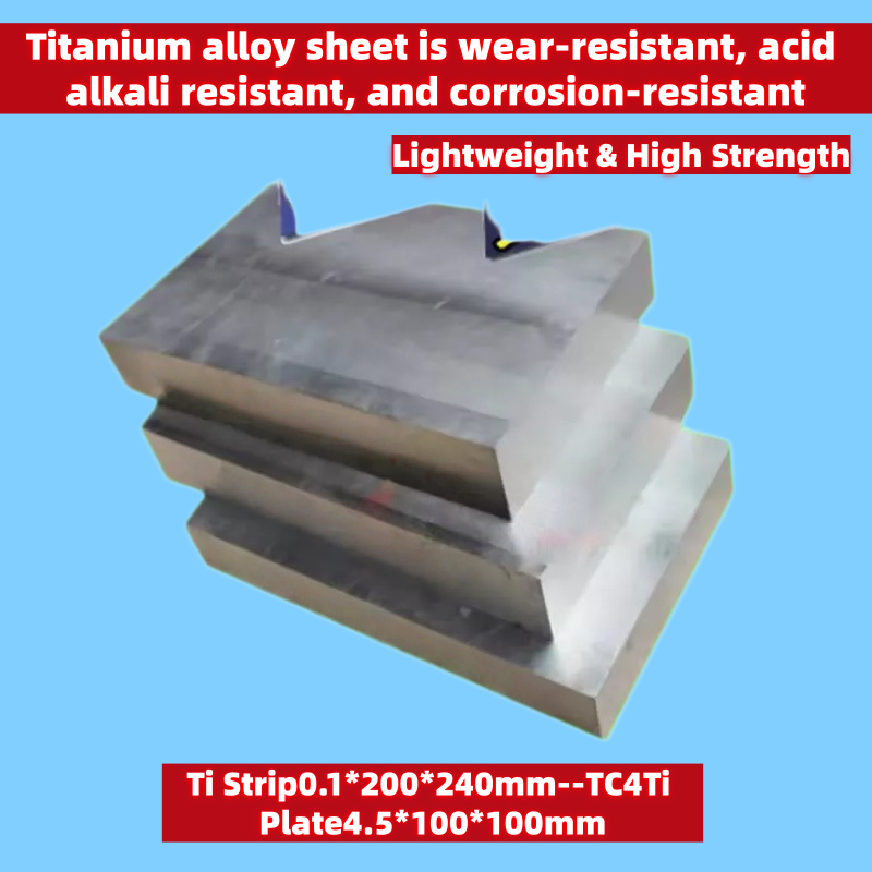 Tấm hợp kim titan Tấm kim loại, 6Al-4V (TC4) Độ bền cao, chống mài mòn & chống ăn mòn, Thích hợp cho