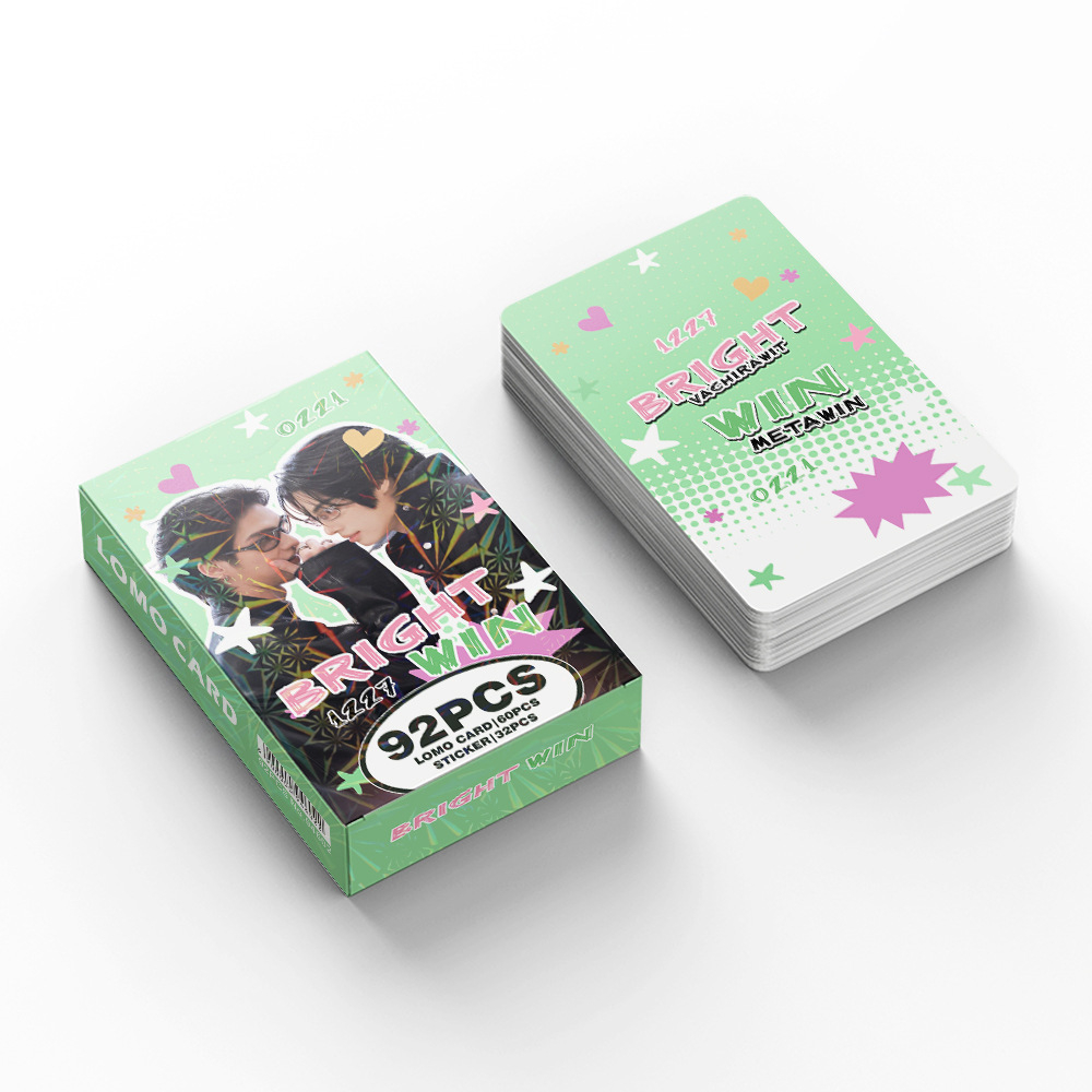 BRIGHTWIN Photocard Lomo Card Postcard Stickers 92pcs/box