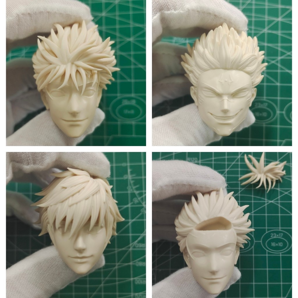 Unpainted Tỉ Lệ 1 / 12 Jujutsu Kaisen Gojo Satoru Ryomen Sukuna Đầu Khắc Mô Hình Phù Hợp Với 6 Inch 