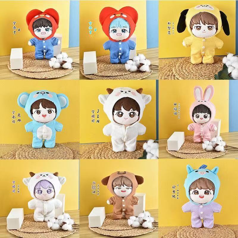 BTS BT21 Búp Bê Sang Trọng Dễ Thương Jimin Jungkook V Đồ Chơi Nhồi Bông Có Động Vật Quần Áo Dành Cho