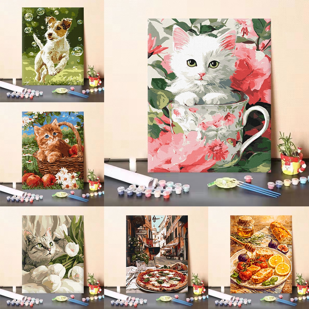 Sơn theo số / Nghệ thuật treo tường / Tranh vải / Trang trí phòng khách / Trang trí nội thất / Giấy 
