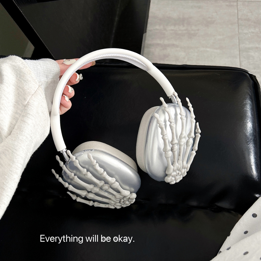 Skeleton Hand 3D Clear Airpod Max Case AirPods Max Max2 Chống Sốc Chống Bụi TPU Tai Nghe Cho AirPods