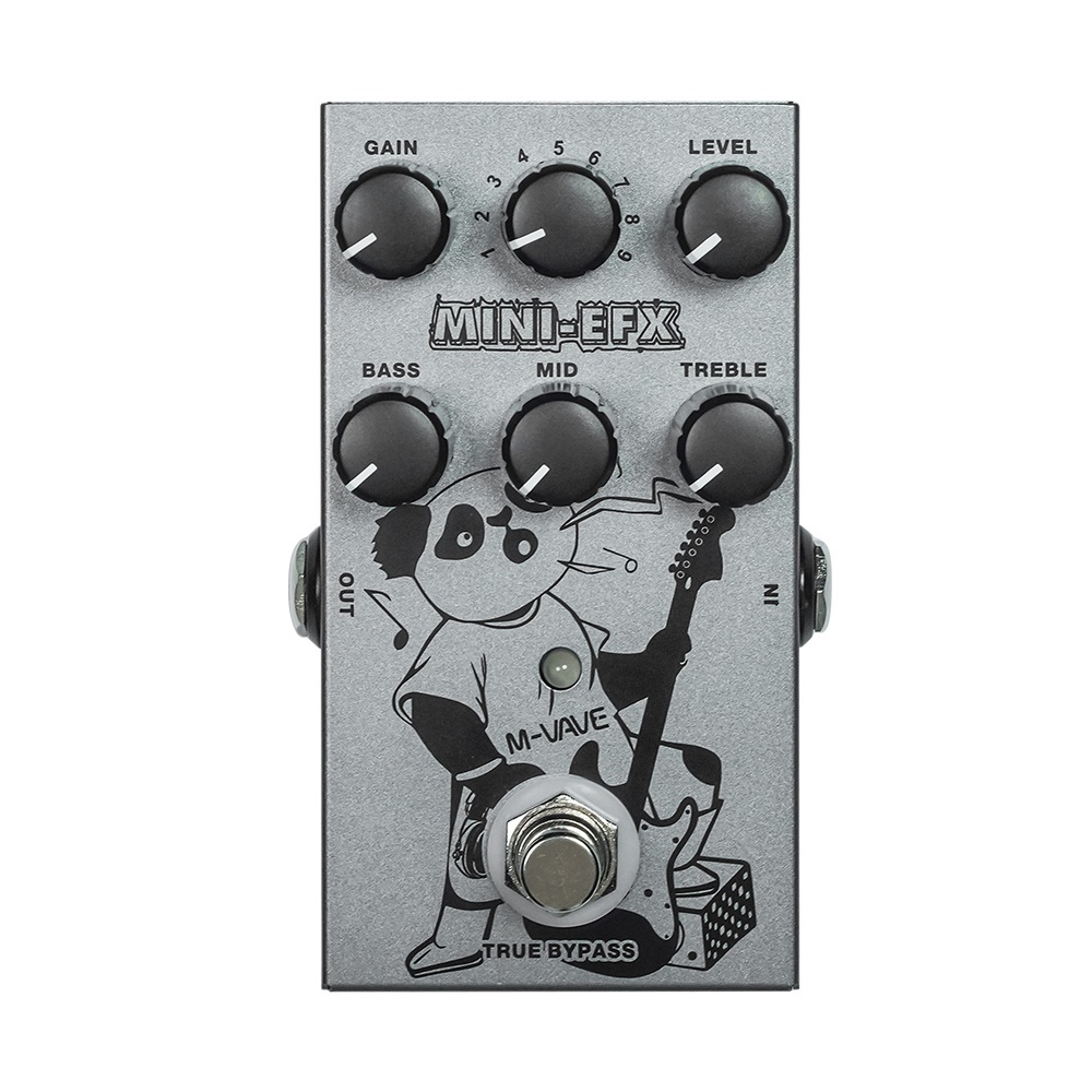 M-vave MINI-EFX Multic Effects Pedal 4 Overdrive Hiệu ứng 4 Hiệu ứng biến dạng Boost 3 Band EQ True 