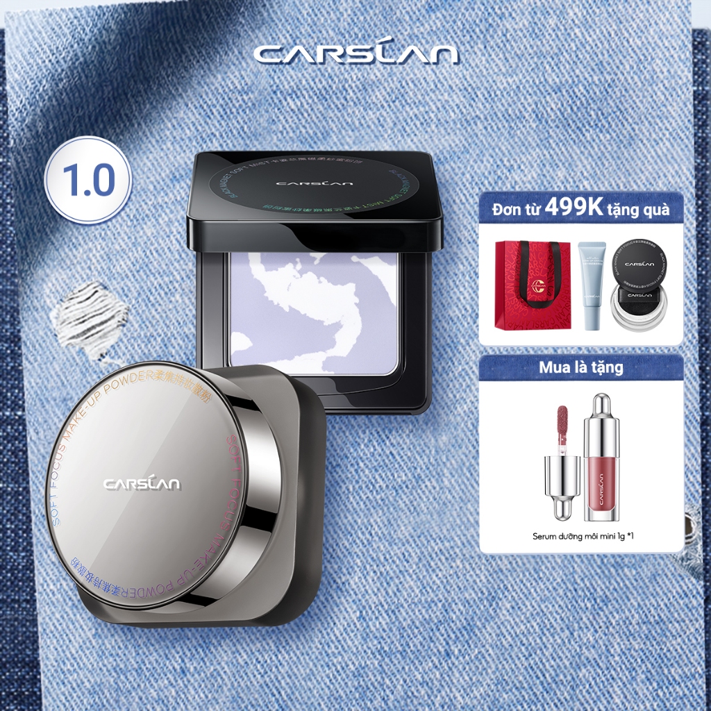 Phấn phủ Black Magnet CARSLAN 1.0 kiềm dầu không màu 3 màu tùy chọn 8g