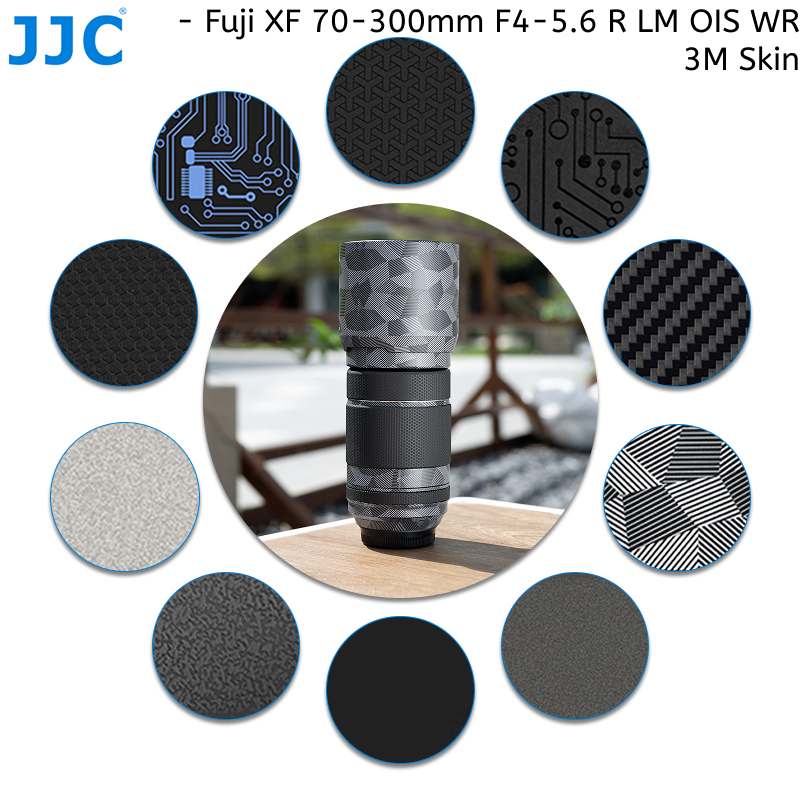 JJC Miếng Dán Ống Kính Máy Ảnh Trang Trí Da Cho Fujifilm XF 70-300mm F4-5.6 R LM OIS WR Ống Kính & Ố