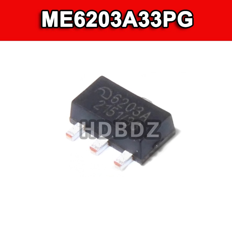 10 ~ 30 chiếc ME6203A33PG SOT89 6203A 3.3V Điện áp cao Tiêu thụ điện năng thấp LDO Chip IC SMD