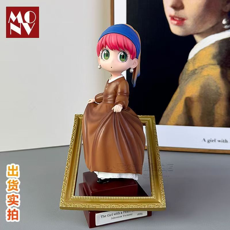 《SPY×FAMILY》 – Anya cosplay cô gái đeo hoa tai ngọc trai – tượng anime dễ thương, mô hình, đồ trang 