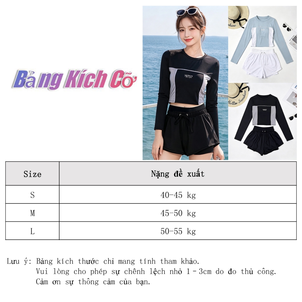 Bộ đồ bơi nữ mới – Hai mảnh, chất liệu chống nắng khô nhanh, màu xanh đen tùy chọn, phong cách Hàn Quốc thời trang – lựa chọn hàng đầu cho nữ đi biển và hồ bơi. | BigBuy360 - bigbuy360.vn