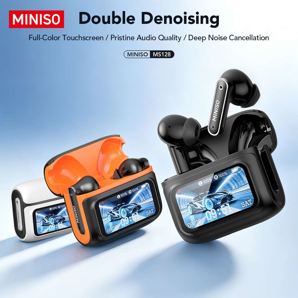 Bảo hành một năm Tai nghe Bluetooth MINISO MS128 ANC Giảm tiếng ồn kép HD Tai nghe không dây màn hình lớn Chất lượng âm thanh HiFi IPX5 Life Chống nước Tuổi thọ pin dài | BigBuy360 - bigbuy360.vn