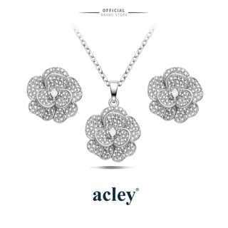 Acley Đồng - Bộ Trang Sức Hoa Sơn Trà Đính Full Đá Lấp Lánh, Quà Tặng Người Yêu, Tặng Bạn Gái, Sinh Nhật, Tặng Kỷ Niệm, Quà Mẹ ATL-0904Q