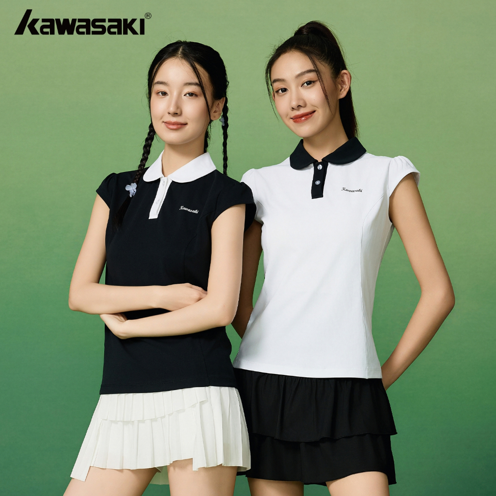 Kawasaki 2026 MỚI Nữ Áo Sơ Mi Polo Khô Nhanh Áo Thể Thao Thoáng Khí Cho Vợt Ngoài Trời Thể Thao K1C0