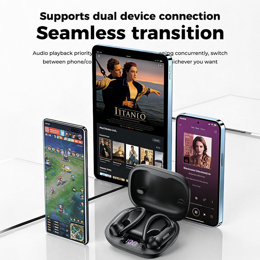 MINISO MS219 Tai nghe OWS Tai nghe Bluetooth 6.0 Tai nghe thể thao Tai nghe không dây Âm thanh HiFi Stereo Chất lượng âm thanh Hi-Fi Tai nghe chống ồn | BigBuy360 - bigbuy360.vn