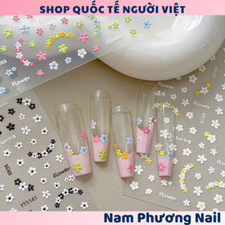 Sticker hoa nổi 5 cánh nhiều họa tiết xinh xăn dễ -🌸 Nam Phương Nail 🌸