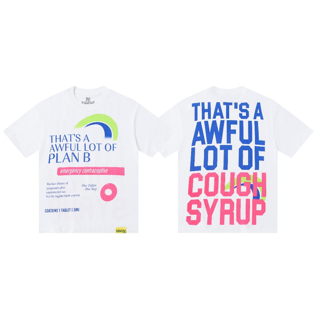 THAT. SA AWFUL LOT OF COUGH SYRUP Áo thun nam nữ tay ngắn phong cách thời trang Mỹ rộng rãi