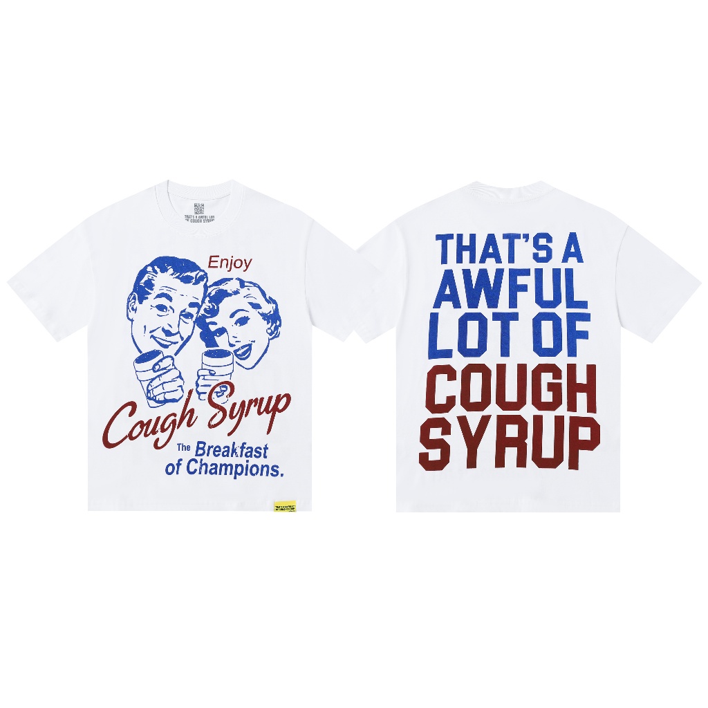 THAT. SA AWFUL LOT OF COUGH SYRUP Áo thun nam thể thao cotton thấm hút mồ hôi basic đơn giản hàng ng