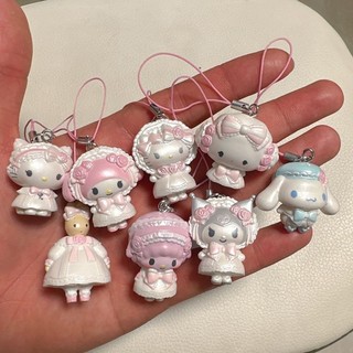 1 Chiếc 3.5cm Kawaii My Melody Điện Thoại Di Động Dây Mặt Dây Chuyền Móc Khóa Hello Kitty Ba Lô Móc Khóa Cinnamoroll Búp Bê Dễ Thương Kuromi Anime Hoạt Hình Bạn Bè Quà Tặng Sinh Nhật Phụ Kiện