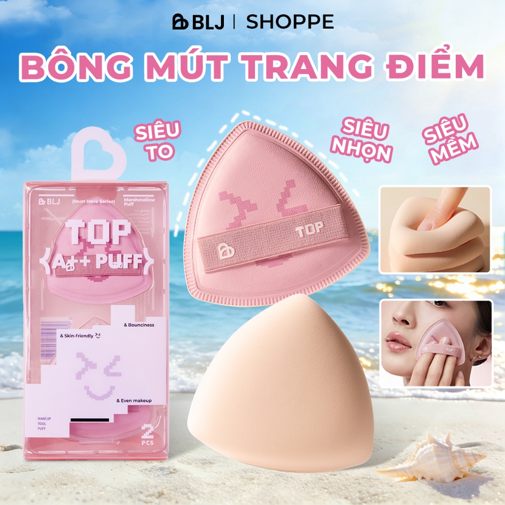 BLJ giác Mút trang điểm bông phấn cỡ lớn 2 chiếc