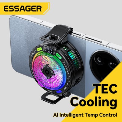 Essager Màn hình kỹ thuật số từ tính Bộ làm mát điện thoại di động có điều khiển nhiệt độ thông minh