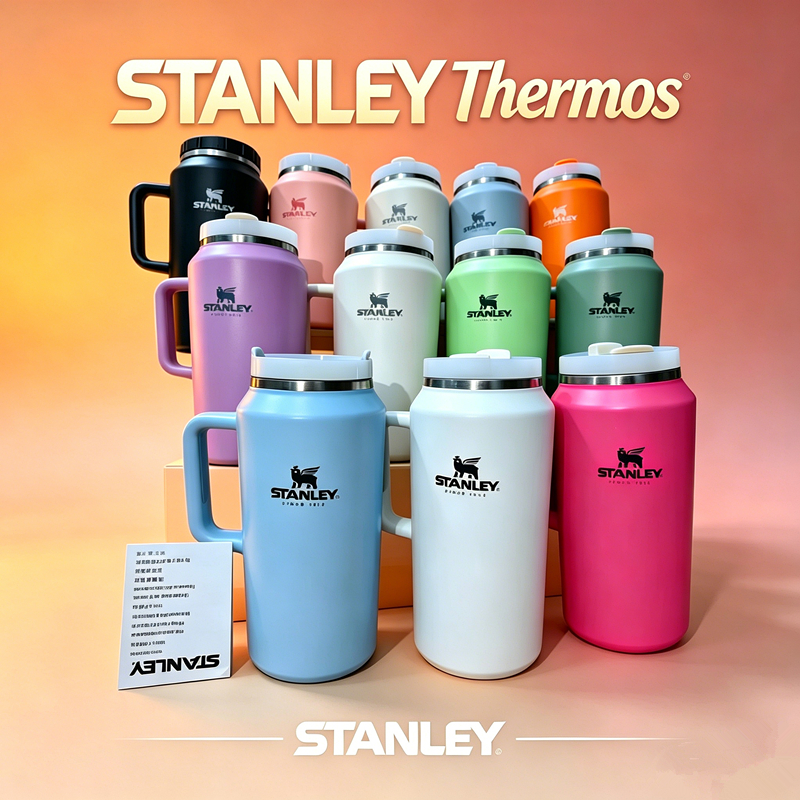 Dành cho Stanley 64oz / 1.9L FlowStateTM Cốc có tay cầm & ống hút, Bình nước bằng thép không gỉ cách