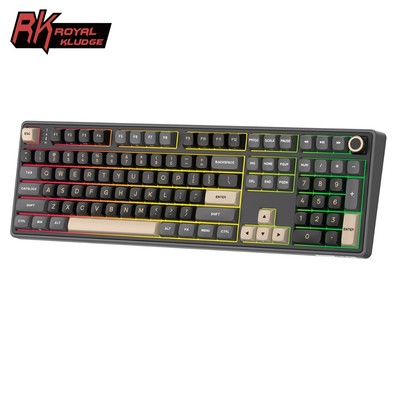 Royal Kludge RK R108 Bố cục RGB Có dây Trò chơi chuyên nghiệp Hotswap Núm Bàn phím cơ