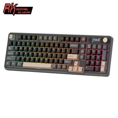 RK Royal Kludge RK S98 Phantom 98 Key Tri-Mode RGB Có Dây Bluetooth 2.4G Không Dây 3 Chế Độ Với Màn Hình TFT
