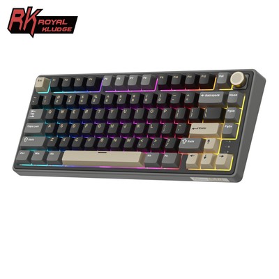 RK Royal Kludge RK R75PRO RGB Hotswap 3 chế độ 2.4GHz Bàn phím chơi game USB-C có dây Bluetooth